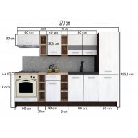 Bucatarie MARINA NEW 270 A Wenge / Decor K084
